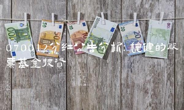 070012分红公告分析：稳健的股票基金投资