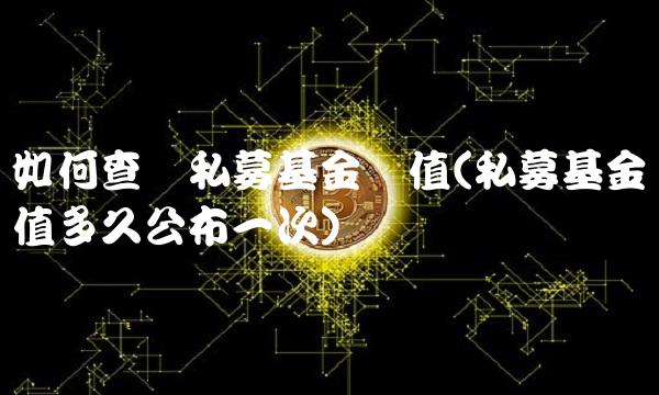 如何查询私募基金净值(私募基金净值多久公布一次)