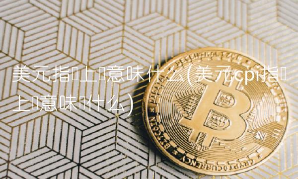 美元指数上涨意味什么(美元cpi指数上涨意味着什么)