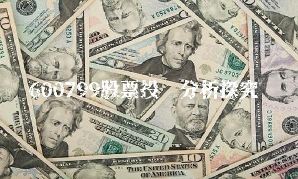 600799股票投资分析探究