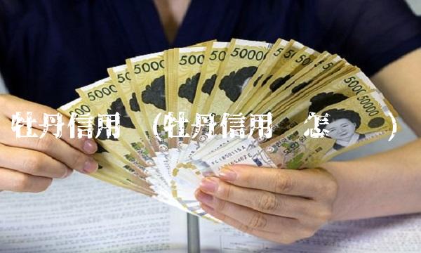 牡丹信用卡(牡丹信用卡怎么样)