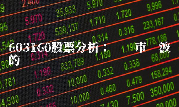 603160股票分析：战胜市场波动的关键