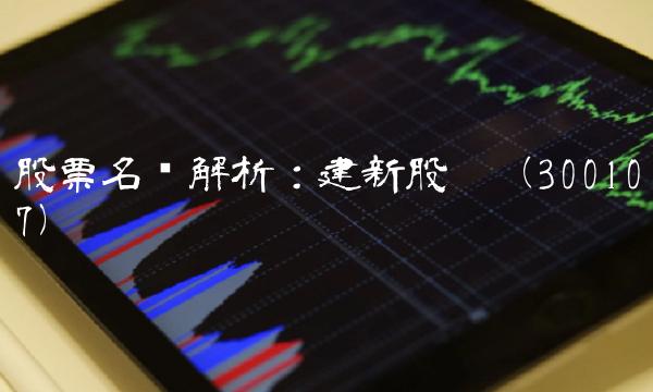 股票名词解析：建新股份（300107）