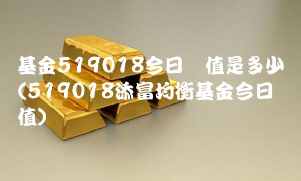 基金519018今日净值是多少钱(519018添富均衡基金今日净值)