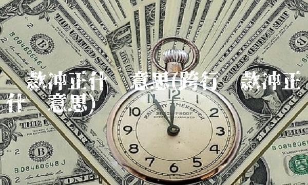 汇款冲正什么意思(跨行汇款冲正什么意思)(1)