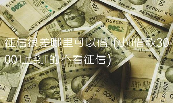 征信很差哪里可以借钱(小额借款3000马上到账的不看征信)