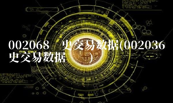 002068历史交易数据(002036历史交易数据查询)
