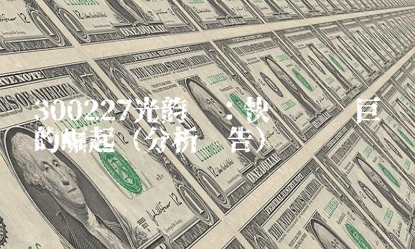 300227光韵达：快递产业巨头的崛起（分析报告）