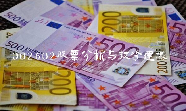 002602股票分析与投资建议