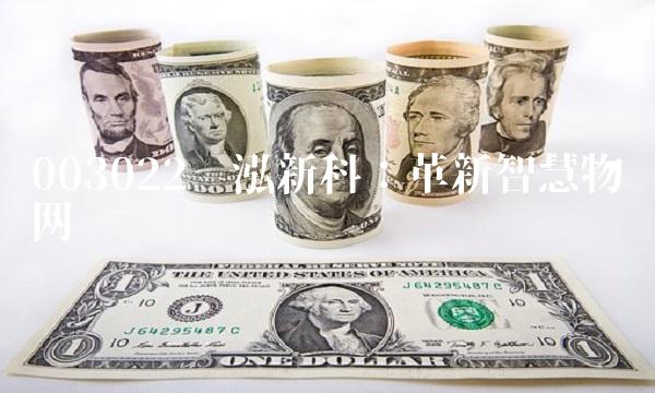 003022联泓新科：革新智慧物联网产业