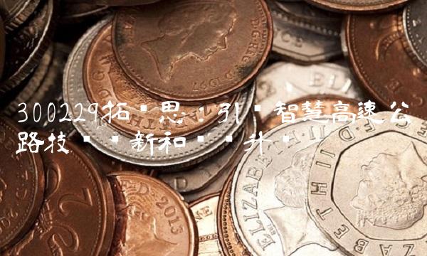 300229拓尔思：引领智慧高速公路技术创新和产业升级