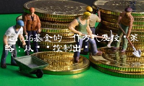 161026基金的运作方式及投资策略：从风险控制出发