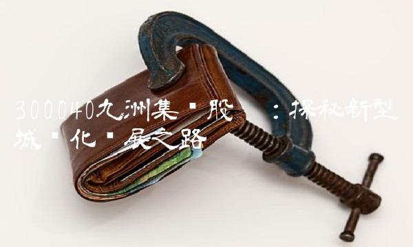 300040九洲集团股吧：探秘新型城镇化发展之路