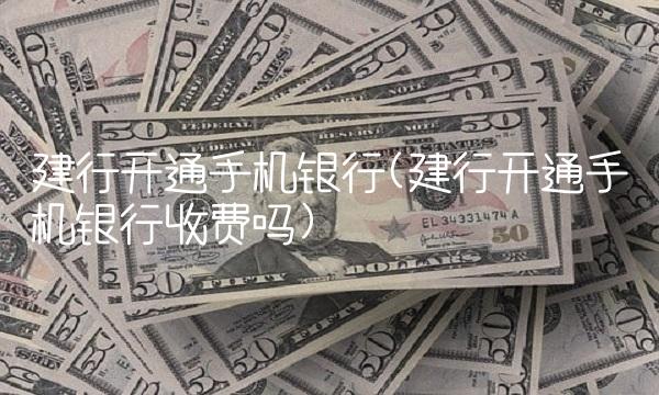 建行开通手机银行(建行开通手机银行收费吗)