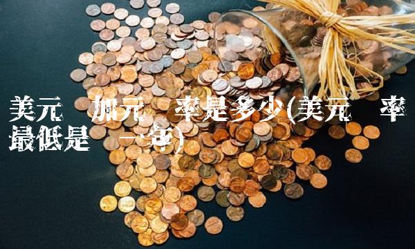 美元对加元汇率是多少(美元汇率最低是哪一年)