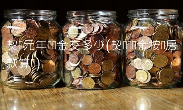 契税元年违约金交多少(契税违约金按总房款算吗)
