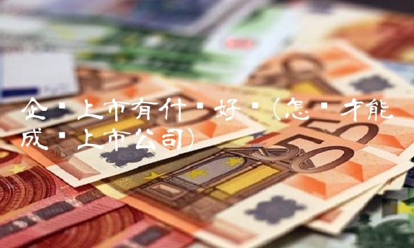 企业上市有什么好处(怎么才能成为上市公司)