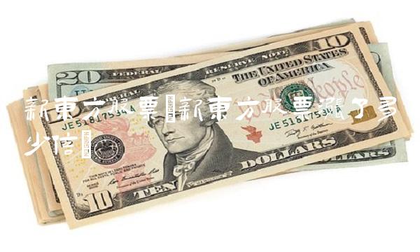 新东方股票(新东方股票涨了多少倍)