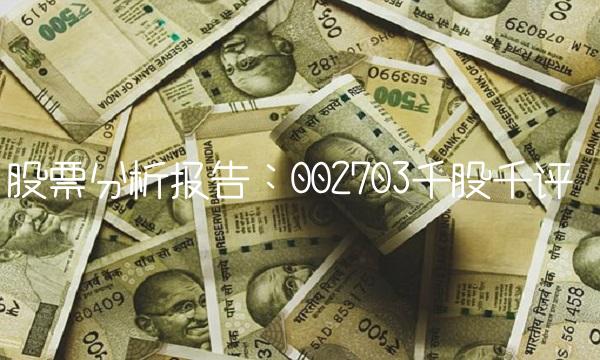 股票分析报告：002703千股千评