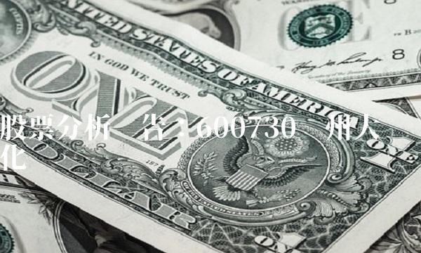 股票分析报告：600730沧州大化