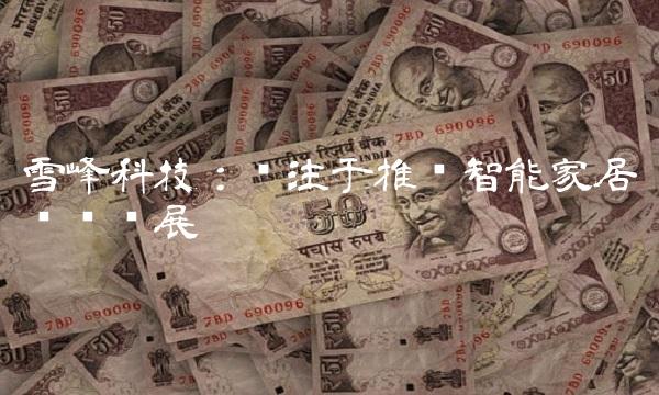 雪峰科技：专注于推动智能家居产业发展