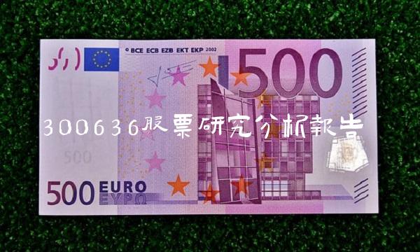 300636股票研究分析报告