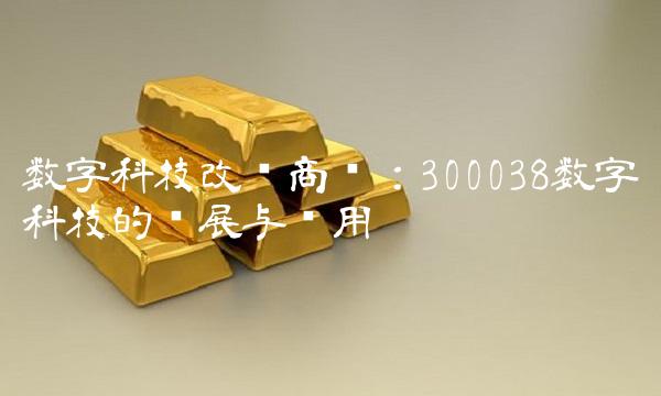 数字科技改变商业：300038数字科技的发展与应用