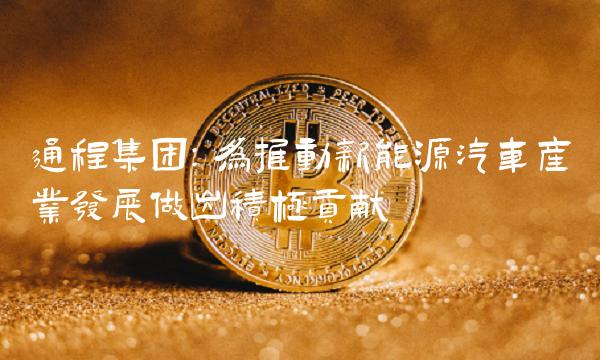 通程集团：为推动新能源汽车产业发展做出积极贡献