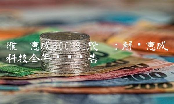 濮阳惠成300481股吧：解读惠成科技全年业绩报告