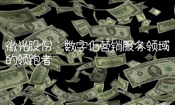 微光股份：数字化营销服务领域的领跑者