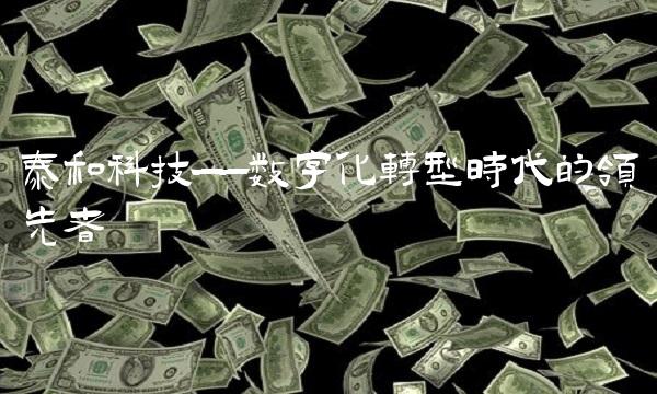 泰和科技——数字化转型时代的领先者