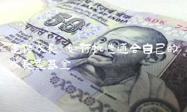 建信成长：如何挑选适合自己的成长型基金