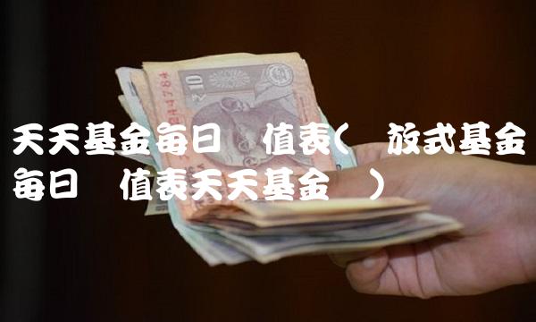天天基金每日净值表(开放式基金每日净值表天天基金网)