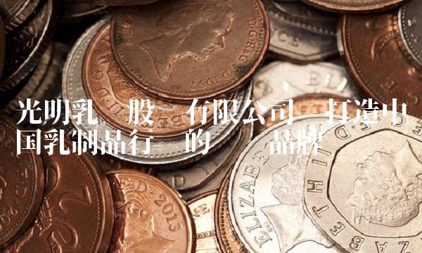 光明乳业股份有限公司——打造中国乳制品行业的领军品牌