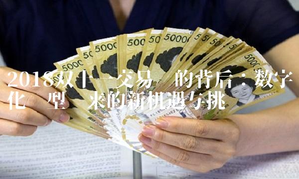 2018双十一交易额的背后：数字化转型带来的新机遇与挑战