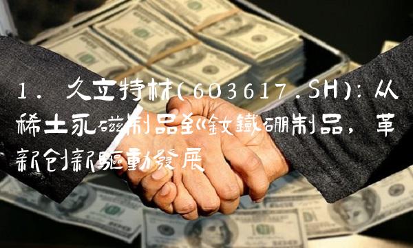 1. 久立特材（603617.SH）：从稀土永磁制品到钕铁硼制品，革新创新驱动发展