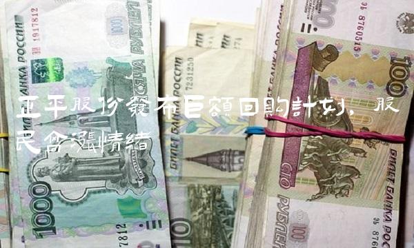 正平股份发布巨额回购计划，股民高涨情绪