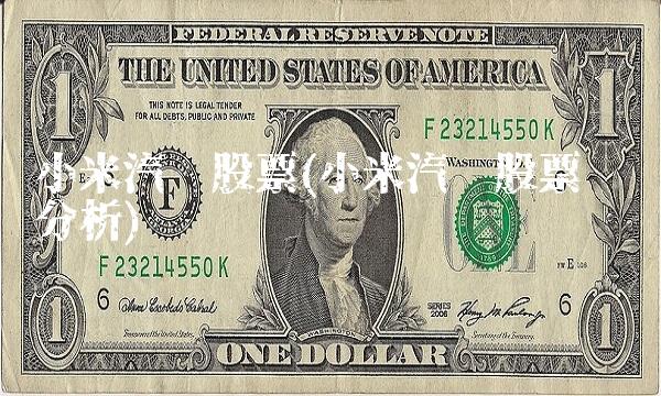 小米汽车股票(小米汽车股票趋势分析)