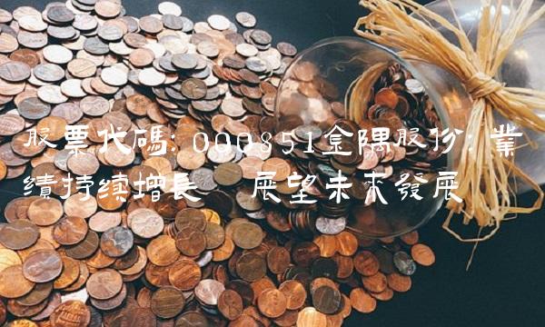 股票代码：000851金隅股份：业绩持续增长 展望未来发展