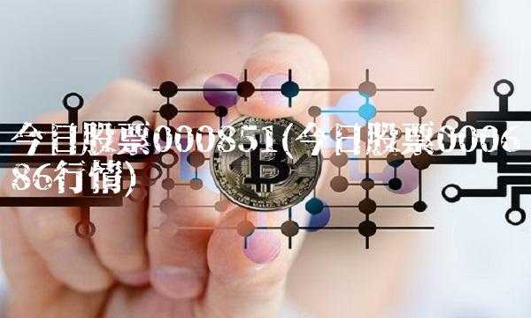 今日股票000851(今日股票000686行情)
