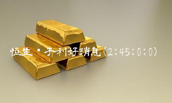 恒生电子利好消息(2;45;0;0)