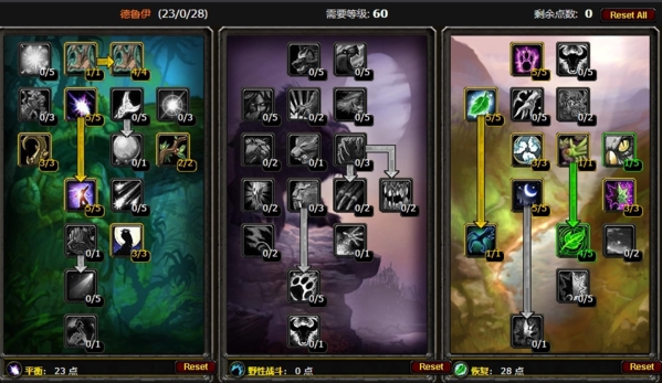 魔兽世界怀旧服德鲁伊天赋技能推荐 60版本德鲁伊怎么加点