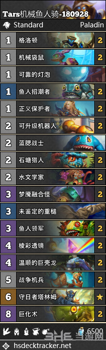 炉石传说砰砰计划鱼人骑卡组 新版机械鱼人骑卡组搭配