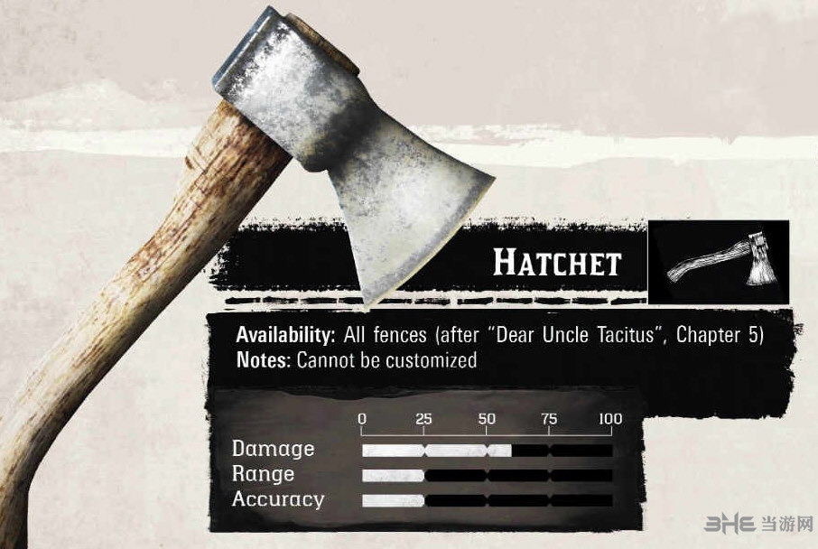 荒野大镖客2斧子怎么样 斧子属性图鉴