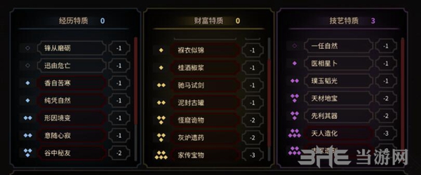 太吾绘卷特质怎么加点 全出身特质介绍