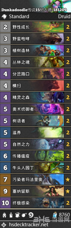 炉石传说拉斯塔哈树人德卡组 新版传说树人德卡组搭配