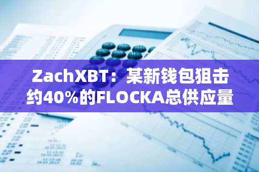 ZachXBT：某新钱包狙击约40%的FLOCKA总供应量