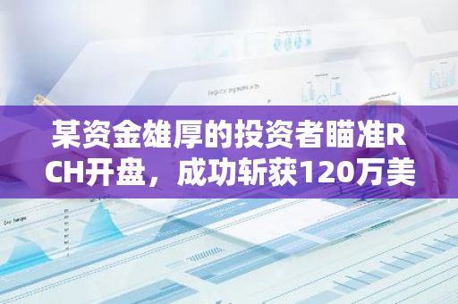 某资金雄厚的投资者瞄准RCH开盘，成功斩获120万美元收益