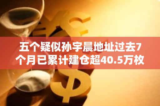 五个疑似孙宇晨地址过去7个月已累计建仓超40.5万枚ETH
