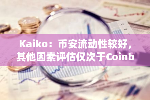 Kaiko：币安流动性较好，其他因素评估仅次于Coinbase和Bitstamp